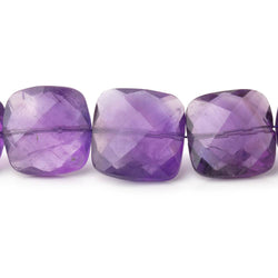 9-14mm Amethyst Faceted Cushion Beads 15 inch 35 pieces (ONLINE ORDER ONLY)