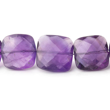9-14mm Amethyst Faceted Cushion Beads 15 inch 35 pieces (ONLINE ORDER ONLY)