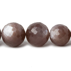9-15mm Chocolate Moonstone faceted round beads 16 inch 35 pieces (ONLINE ORDER ONLY)