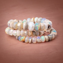 9-15mm Ethiopian Opal with Matrix Plain Rondelle Beads 20 inch 69 pieces AA (ONLINE ORDER ONLY)