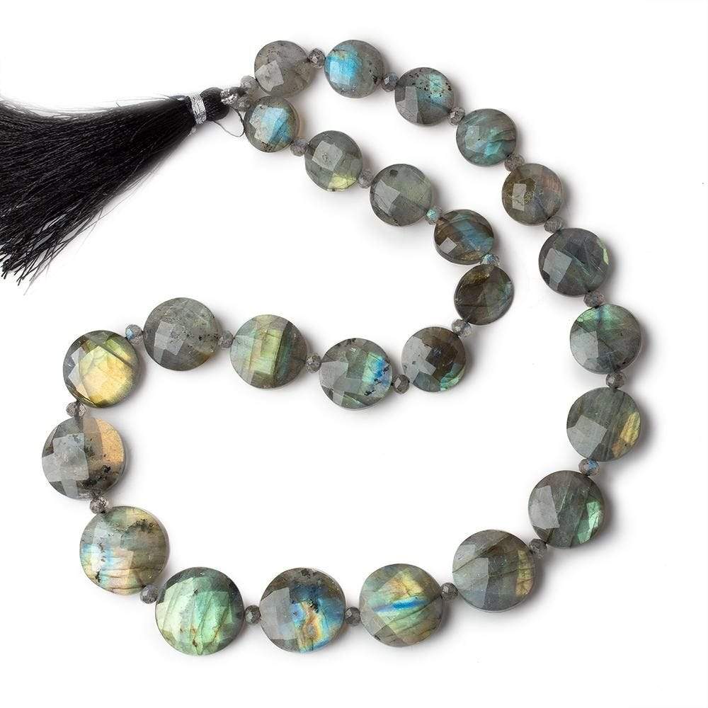 10-17mm Labradorite Faceted Coin Beads 16 inches 25 pieces AA (ONLINE ORDER ONLY)