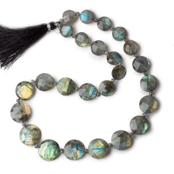 10-17mm Labradorite Faceted Coin Beads 16 inches 25 pieces AA (ONLINE ORDER ONLY)
