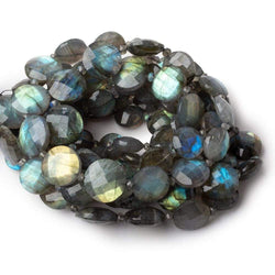 10-17mm Labradorite Faceted Coin Beads 16 inches 25 pieces AA (ONLINE ORDER ONLY)