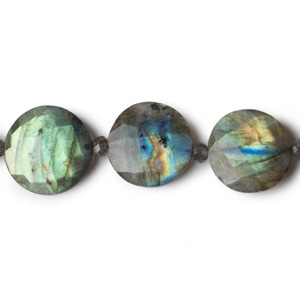 10-17mm Labradorite Faceted Coin Beads 16 inches 25 pieces AA (ONLINE ORDER ONLY)