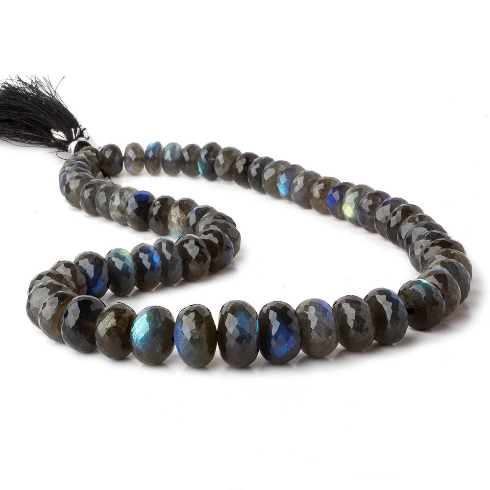 9-15mm Labradorite faceted rondelle beads 18 inch 59 pieces AA (ONLINE ORDER ONLY)