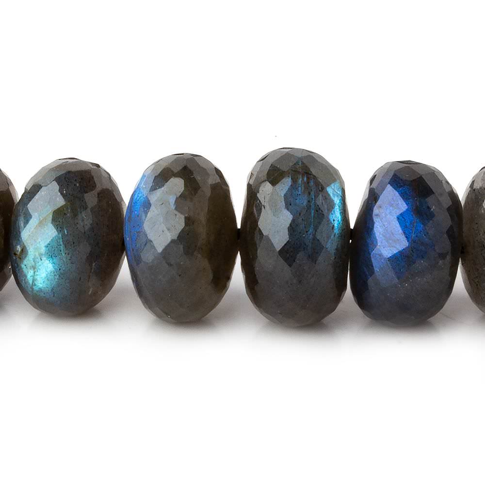 9-15mm Labradorite faceted rondelle beads 18 inch 59 pieces AA (ONLINE ORDER ONLY)