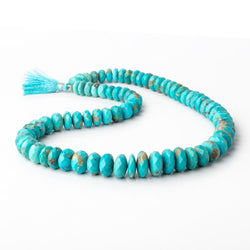 9-15mm Sleeping Beauty Turquoise Faceted Rondelle Beads 18 inch 75 pieces AAA (ONLINE ORDER ONLY)