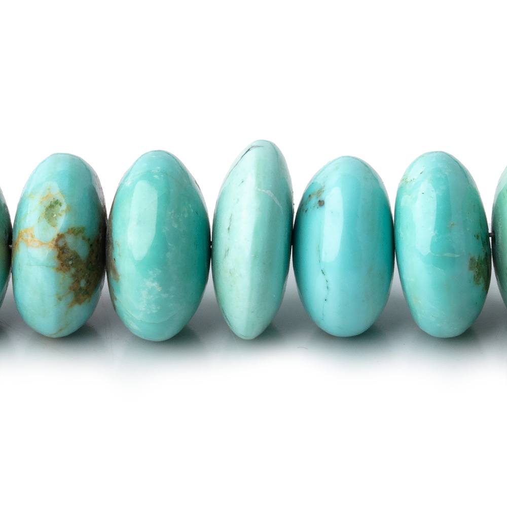 9-15mm Sleeping Beauty Turquoise Plain Rondelle Beads 20 inch 95 pieces AAA (ONLINE ORDER ONLY)