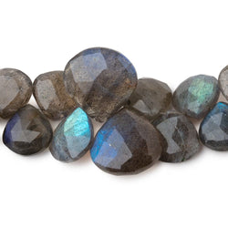 9-16mm Labradorite Faceted Heart Beads 7 inch 34 pieces AA (ONLINE ORDER ONLY)