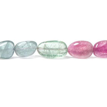 9-16mm Multi Color Tourmaline Beads Plain Nugget (ONLINE ORDER ONLY)