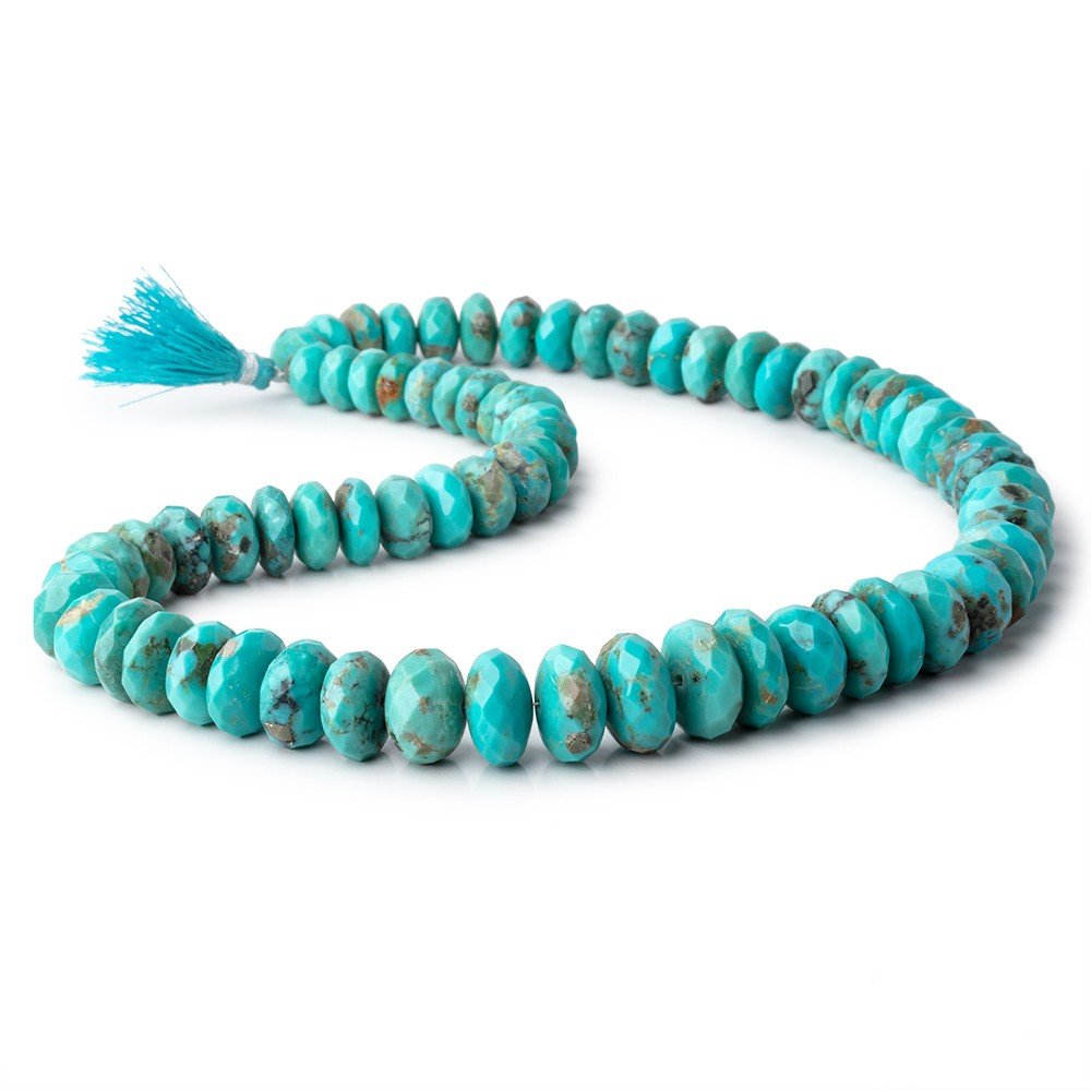 9-16mm Sleeping Beauty Turquoise Faceted Rondelle Beads 20 inch 70 pieces AAA (ONLINE ORDER ONLY)