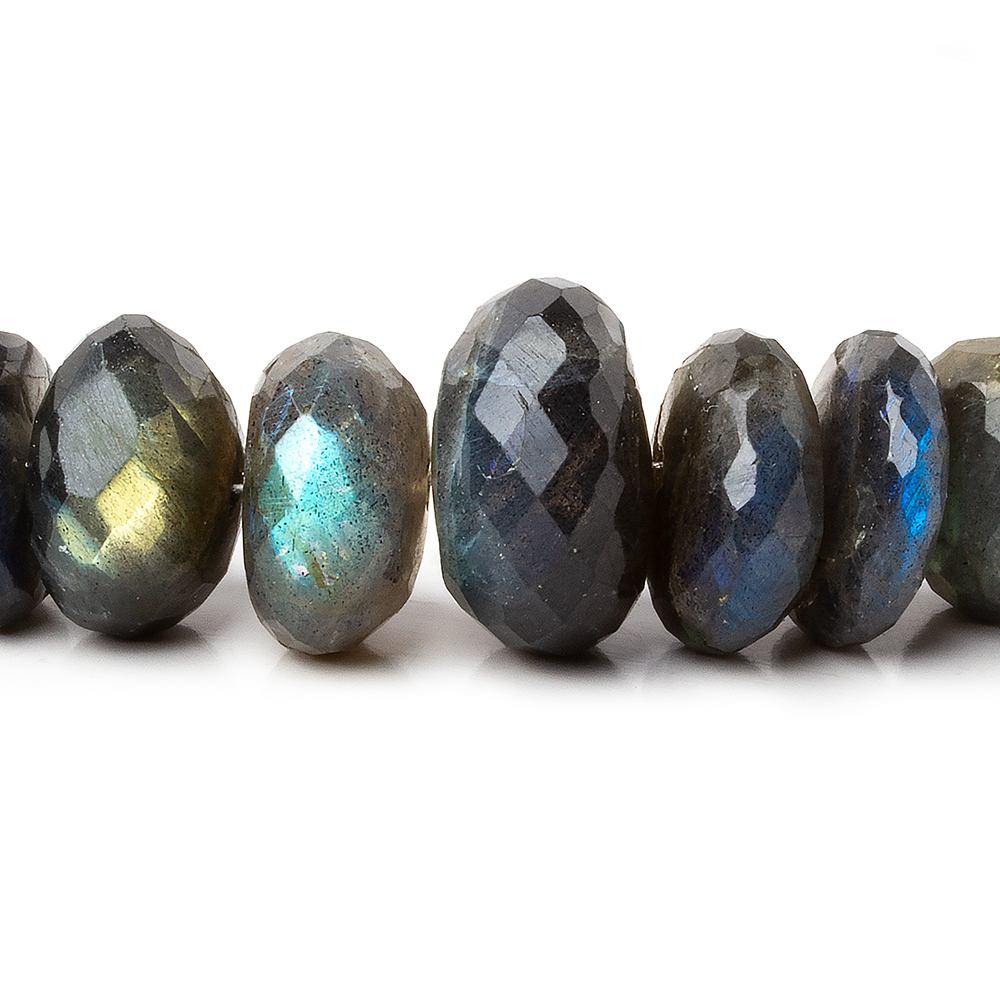 9-17mm Labradorite Faceted Rondelle Beads 15 inch 58 pieces (ONLINE ORDER ONLY)
