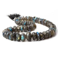 9-17mm Labradorite Faceted Rondelle Beads 15 inch 58 pieces (ONLINE ORDER ONLY)