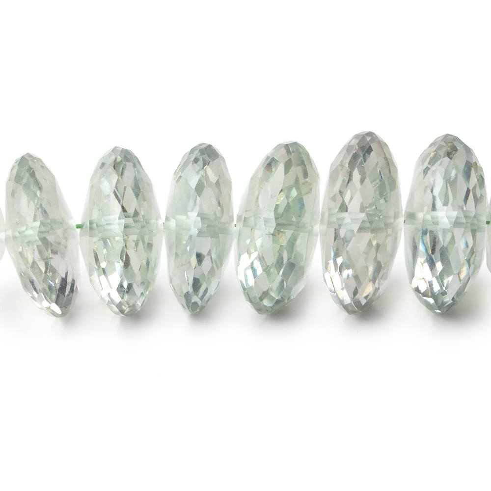 9-17mm Prasiolite German Faceted Rondelle Beads 17 inch 73 pieces AAA (ONLINE ORDER ONLY)