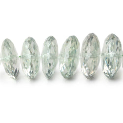 9-17mm Prasiolite German Faceted Rondelle Beads 17 inch 73 pieces AAA (ONLINE ORDER ONLY)