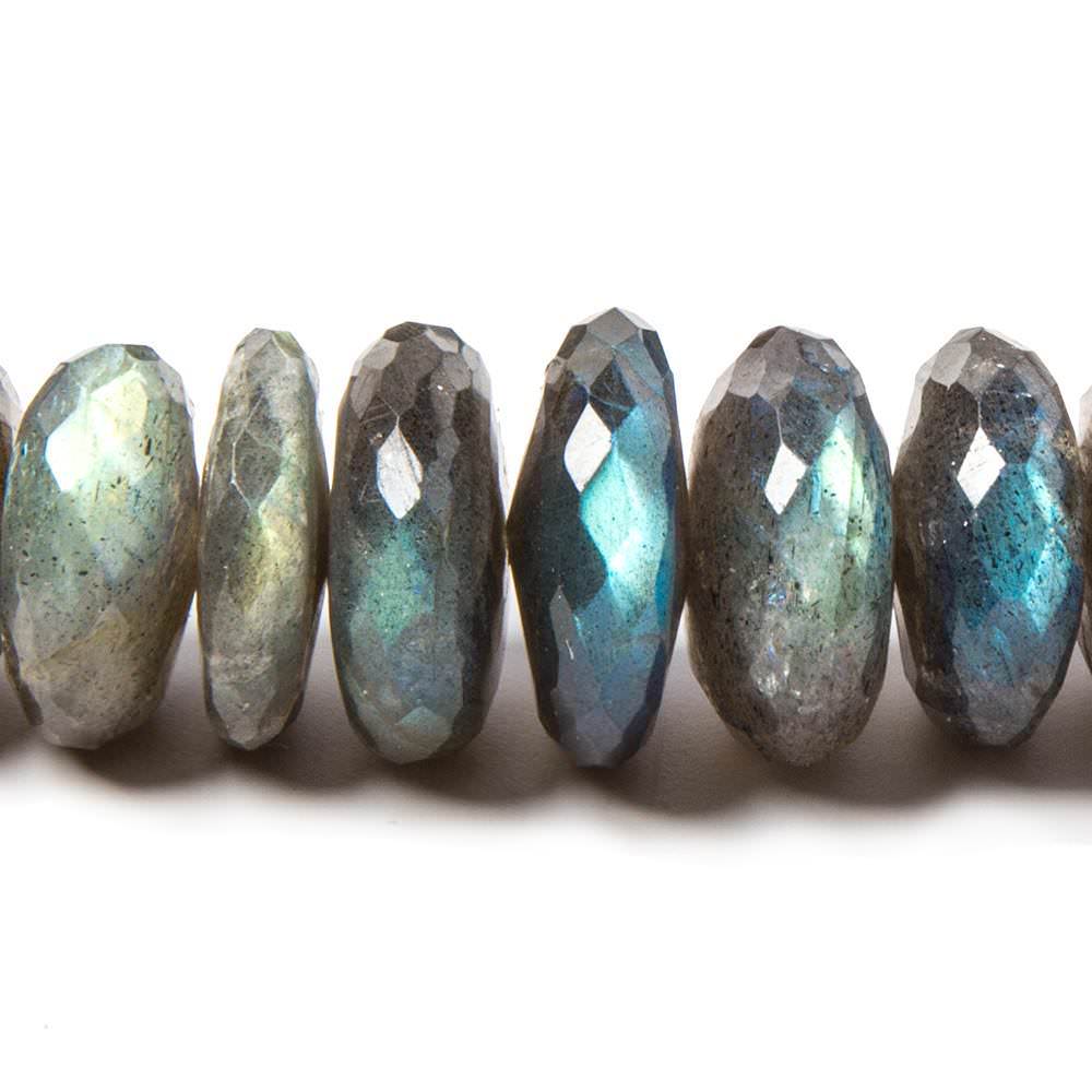 9-20mm Labradorite Faceted Rondelle Beads 14 inches 50 pieces (ONLINE ORDER ONLY)