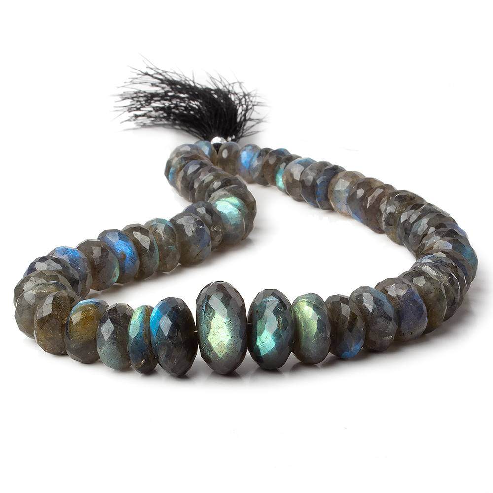 9-20mm Labradorite Faceted Rondelle Beads 14 inches 50 pieces (ONLINE ORDER ONLY)