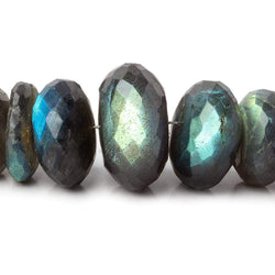 9-20mm Labradorite Faceted Rondelle Beads 14 inches 50 pieces (ONLINE ORDER ONLY)