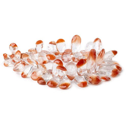 9-25mm Tangerine Quartz Pear Briolette 8 inch 58 pieces (ONLINE ORDER ONLY)