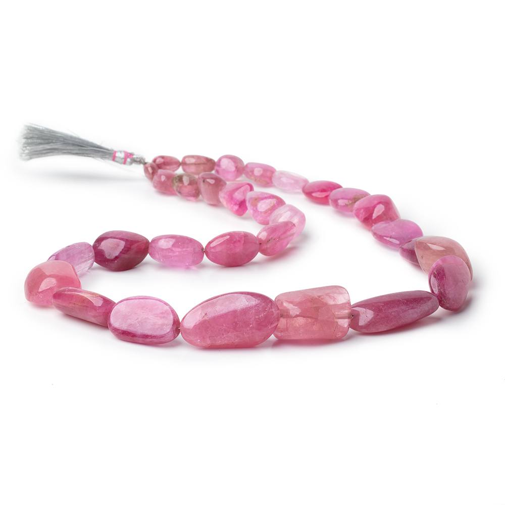 9-29mm Rubellite Tourmaline Plain Nugget Beads 20 inch 30 pieces AA (ONLINE ORDER ONLY)