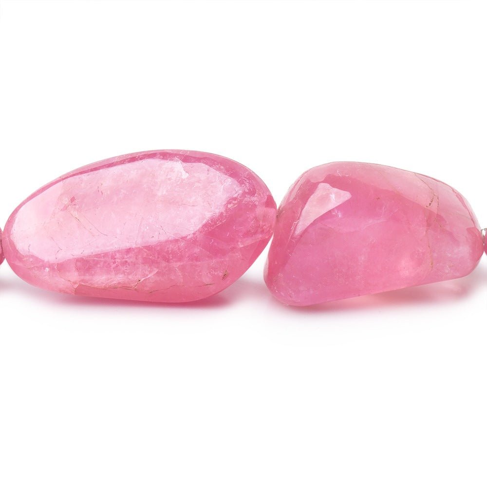 9-29mm Rubellite Tourmaline Plain Nugget Beads 20 inch 30 pieces AA (ONLINE ORDER ONLY)