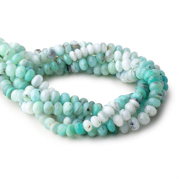 9-9.5mm Blue Peruvian Opal Plain Rondelle Beads 16 inch 60 pieces (ONLINE ORDER ONLY)