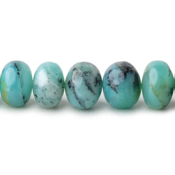 9-9.5mm Blue Peruvian Opal Plain Rondelle Beads 16 inch 60 pieces (ONLINE ORDER ONLY)