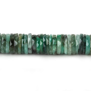 9-9.5mm Brazilian Emerald Faceted Heshi Beads 7 inch 83 pieces (ONLINE ORDER ONLY)