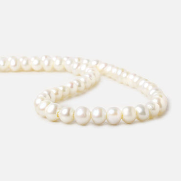 9-9.5mm Cream Off Round 2.5mm Large Hole Pearls 15 inch 55 pieces (ONLINE ORDER ONLY)