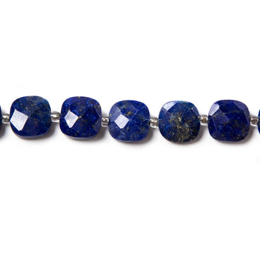 9-9.5mm Lapis Lazuli faceted pillow beads 14 inch 33 pieces (ONLINE ORDER ONLY)
