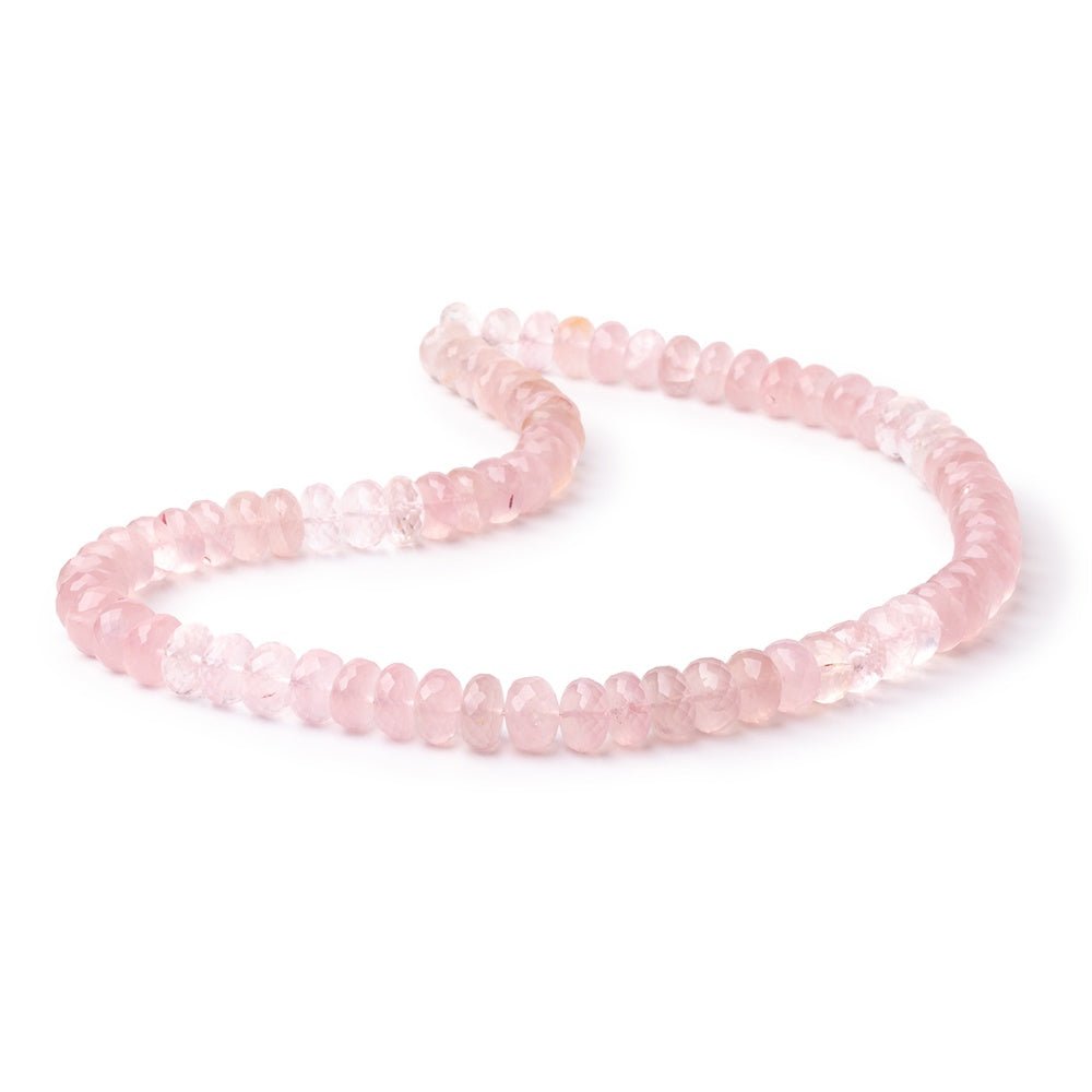 9-9.5mm Rose Quartz Faceted Rondelle Beads 16 inch 72 pieces AA (ONLINE ORDER ONLY)