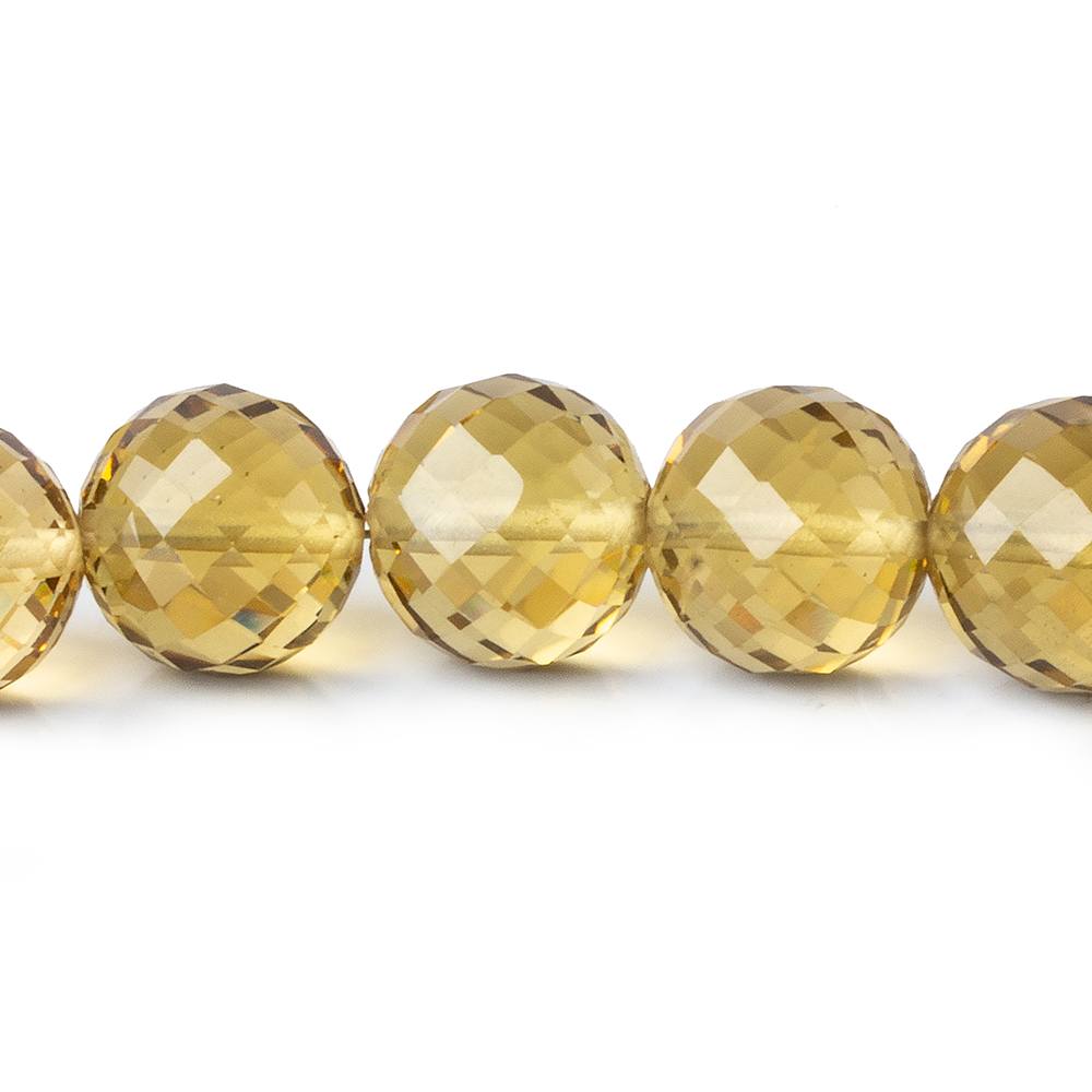 8-9mm Whiskey Quartz concave faceted rounds 16 inch 50 beads AA (ONLINE ORDER ONLY)