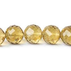 8-9mm Whiskey Quartz concave faceted rounds 16 inch 50 beads AA (ONLINE ORDER ONLY)