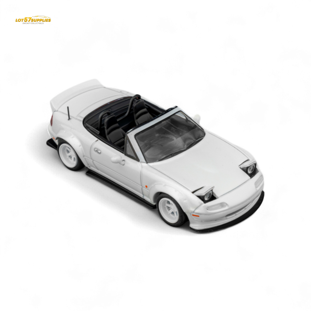 (Pre-Order) Microturbo Custom MX5 Rocket Bunny - Metallic White 1:64 (ONLINE ORDER ONLY)
