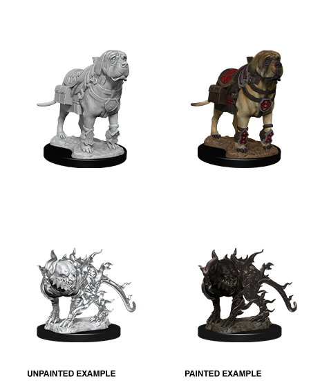 D&D: Nolzur's Marvelous Miniatures - Mastiff & Shadow Mastiff (ONLINE ORDER ONLY)