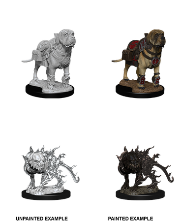 D&D: Nolzur's Marvelous Miniatures - Mastiff & Shadow Mastiff (ONLINE ORDER ONLY)