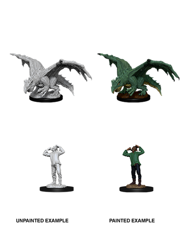 D&D: Nolzur's Marvelous Miniatures - Green Dragon Wyrmling & Afflicted Elf (ONLINE ORDER ONLY)