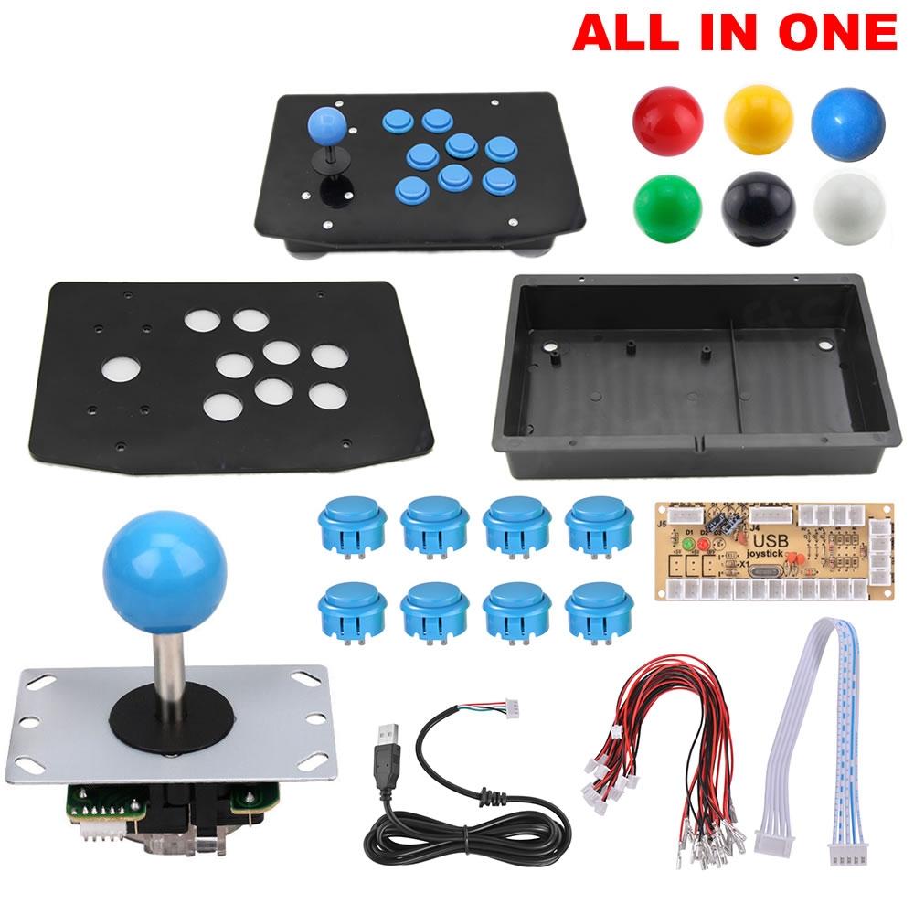 DIY Handle Arcade Set Kits All In On 5Pin Cable PC Joystick 6 Colors Unassembled (Online Only)
