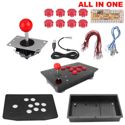 DIY PC Arcade Joystick Kits 2Pin Cable Acrylic Panel Case USB Button Unassembled (Online Only)