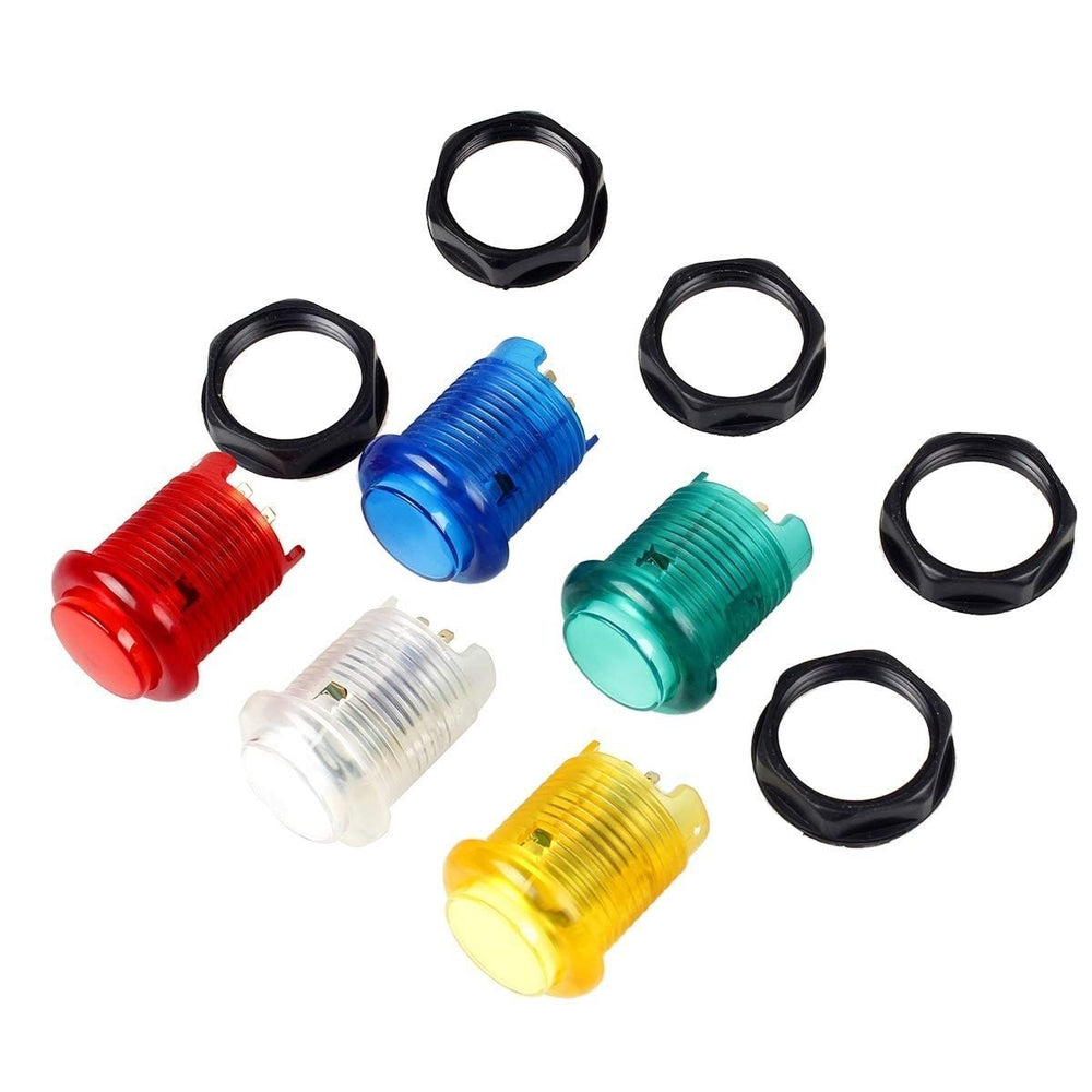 2 Players PC Game USB Controller LED Push Buttons Cables DIY Arcade Joystick Kit (Online Only)