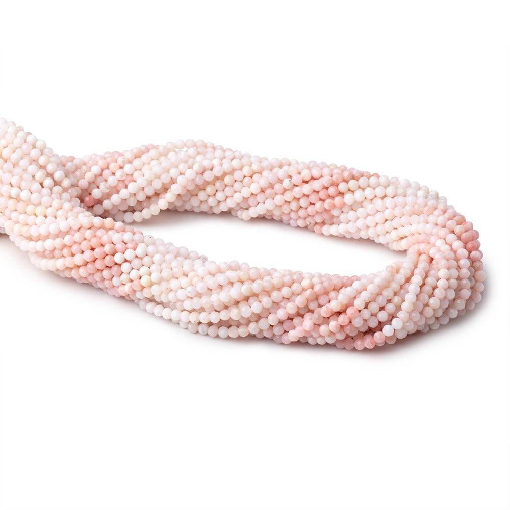 2.5mm Pink Peruvian Opal Micro Faceted Round Beads 13 inch 184 pieces (ONLINE ORDER ONLY)