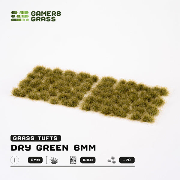 Gamers Grass Tufts: Dry Green 6mm- Wild (ONLINE ORDER ONLY)