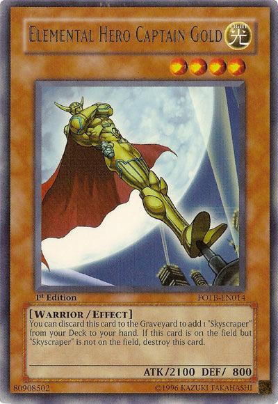 Elemental Hero Captain Gold [FOTB-EN014] Ultra Rare (ONLINE ORDER ONLY)