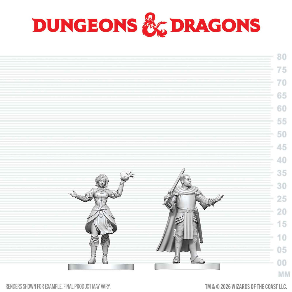 D&D: Nolzur's Marvelous Unpainted Miniatures - Knight & Mage Apprentice (ONLINE ORDER ONLY)