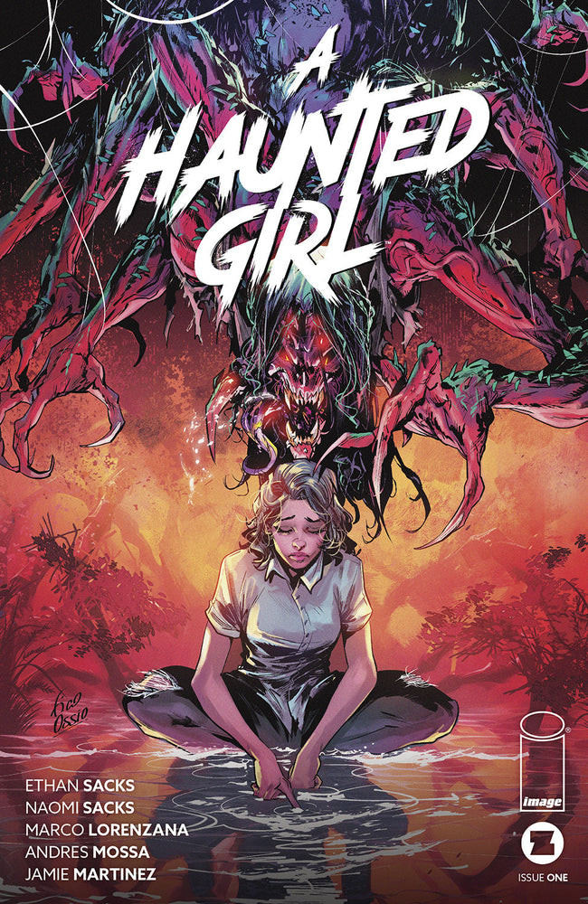 A Haunted Girl #1 (Of 4) B Ossio Variant SIGNED Ethan Sacks (10/11/2023) Image (ONLINE ORDER ONLY)