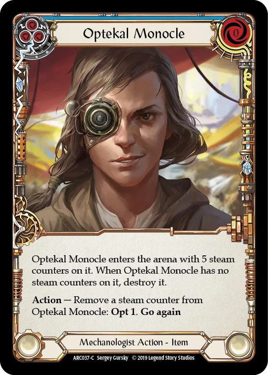 Optekal Monocle [ARC037-C] (Arcane Rising)  1st Edition Rainbow Foil - Anime Imports LLC