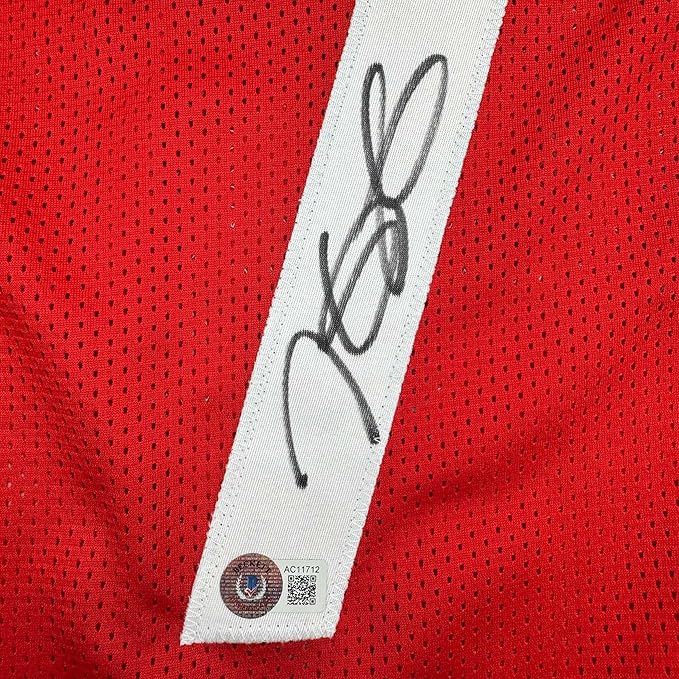 Framed Autographed/Signed Kevin Durant 35x39Houston Red Basketball Jersey Beckett BAS COA