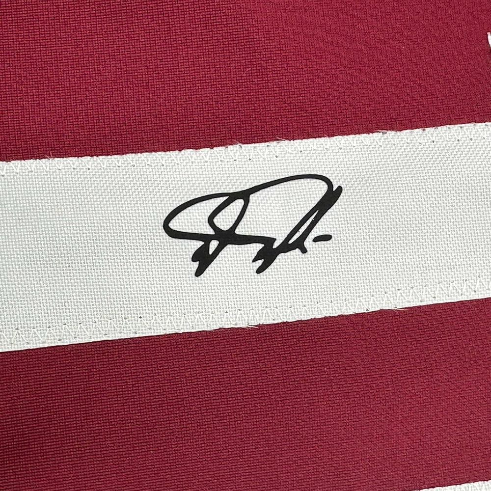 Framed Facsimile Autographed Darren Daulton 35x39 Philadelphia Maroon Reprint Laser Auto Baseball Jersey (ONLINE ORDER ONLY)