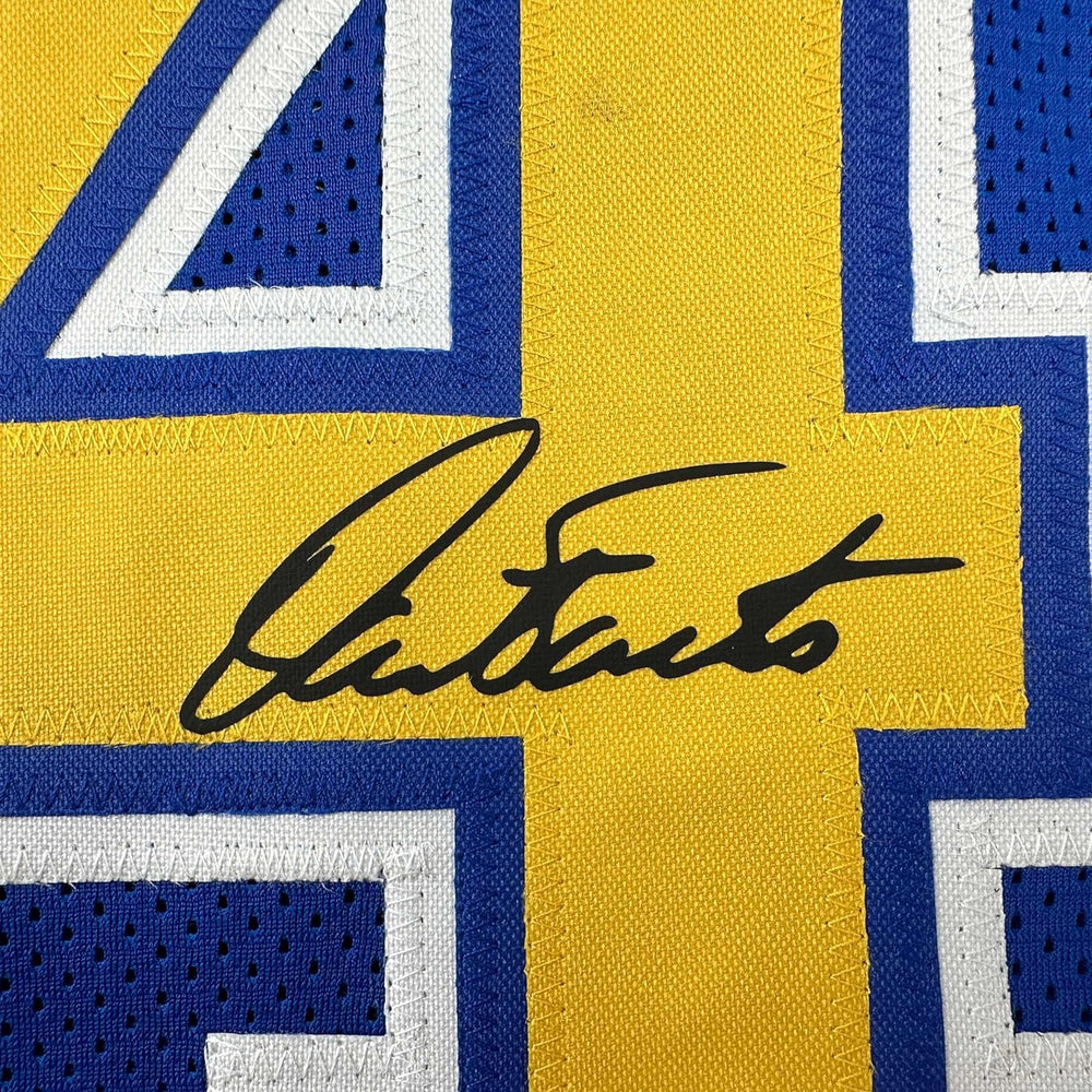 Framed Facsimile Autographed Dan Fouts 35x39 San Diego Blue Reprint Laser Auto Football Jersey (ONLINE ORDER ONLY)