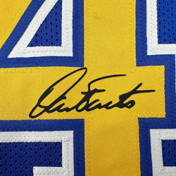 Framed Facsimile Autographed Dan Fouts 35x39 San Diego Blue Reprint Laser Auto Football Jersey (ONLINE ORDER ONLY)